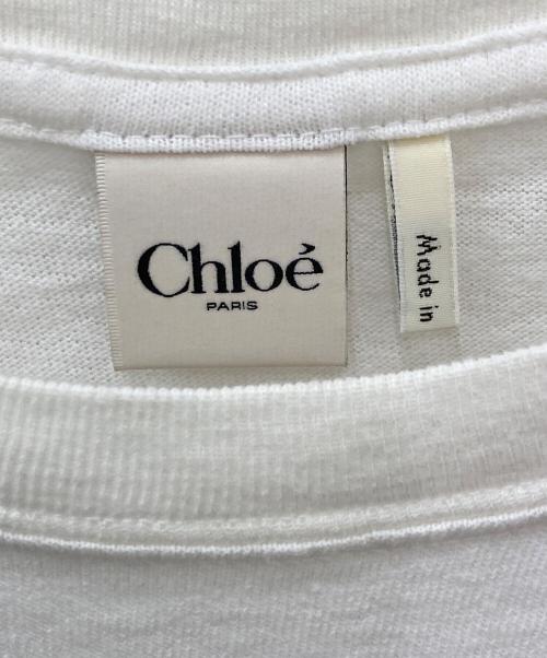 Chloe（クロエ）Chloe (クロエ) ロゴTシャツ ホワイト サイズ:XSの古着・服飾アイテム