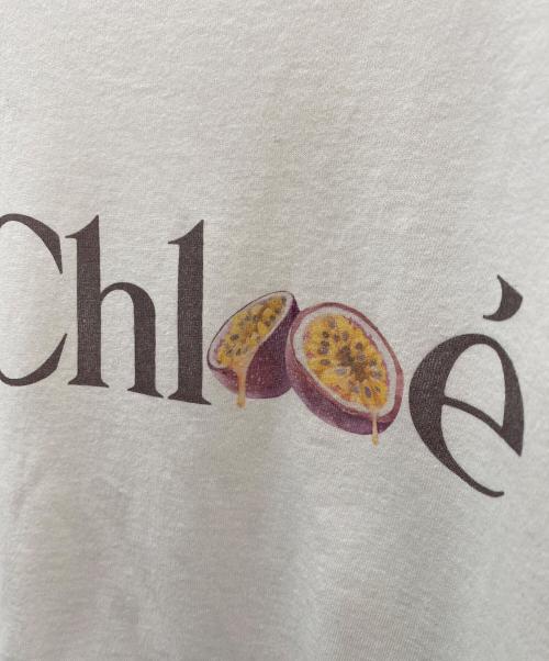 Chloe（クロエ）Chloe (クロエ) ロゴTシャツ ホワイト サイズ:XSの古着・服飾アイテム