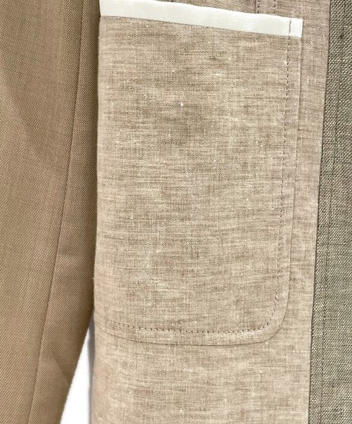 BURBERRY（バーバリー）BURBERRY (バーバリー) Contrast Seam Blazer ベージュ サイズ:38の古着・服飾アイテム