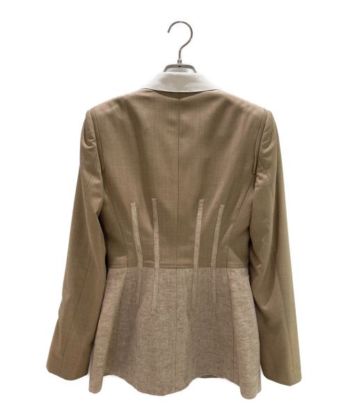 BURBERRY（バーバリー）BURBERRY (バーバリー) Contrast Seam Blazer ベージュ サイズ:38の古着・服飾アイテム