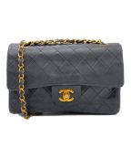 CHANELシャネル）の古着「ダブルフラップマトラッセ」｜ブラック