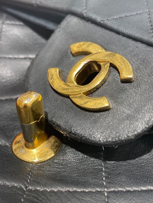 CHANEL（シャネル）CHANEL (シャネル) ダブルフラップマトラッセ ブラック サイズ:-の古着・服飾アイテム