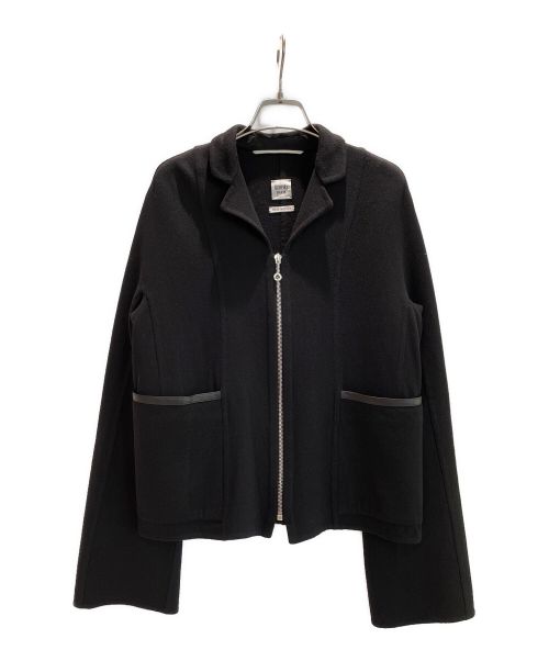 HERMES（エルメス）HERMES (エルメス) ニットブルゾン ブラック サイズ:34の古着・服飾アイテム