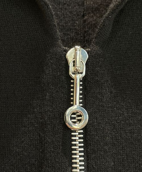 HERMES（エルメス）HERMES (エルメス) ニットブルゾン ブラック サイズ:34の古着・服飾アイテム