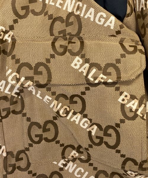 GUCCI（グッチ）GUCCI (グッチ) ジャンボGGジャケット ブラウン サイズ:48の古着・服飾アイテム