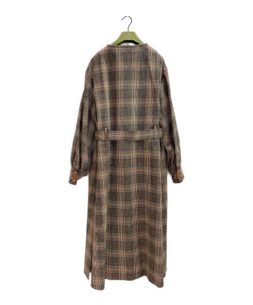 GUCCI（グッチ）GUCCI (グッチ) Prince of Wales belted coat ブラウン サイズ:42 未使用品の古着・服飾アイテム