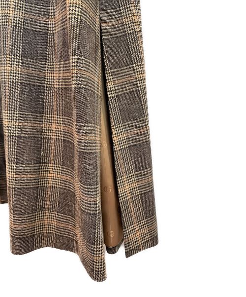 GUCCI（グッチ）GUCCI (グッチ) Prince of Wales belted coat ブラウン サイズ:42 未使用品の古着・服飾アイテム