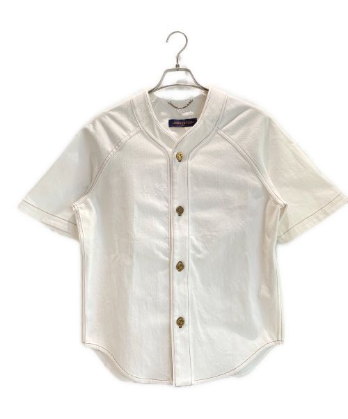 LOUIS VUITTON（ルイ ヴィトン）LOUIS VUITTON (ルイ ヴィトン) エンボスモノグラムベースボールシャツ ホワイト サイズ:XSの古着・服飾アイテム