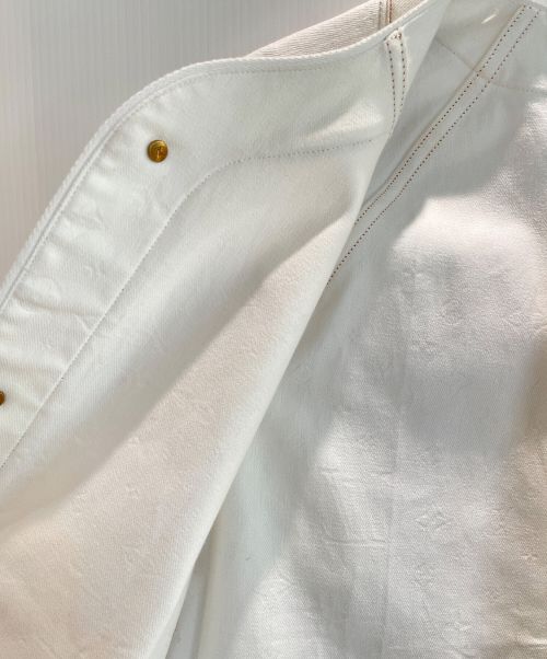 LOUIS VUITTON（ルイ ヴィトン）LOUIS VUITTON (ルイ ヴィトン) エンボスモノグラムベースボールシャツ ホワイト サイズ:XSの古着・服飾アイテム
