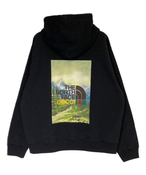GUCCI（グッチ）GUCCI×THE NORTH FACE (グッチ×ザノースフェイス) プリントスウェットシャツ ブラック サイズ:Lの古着・服飾アイテム