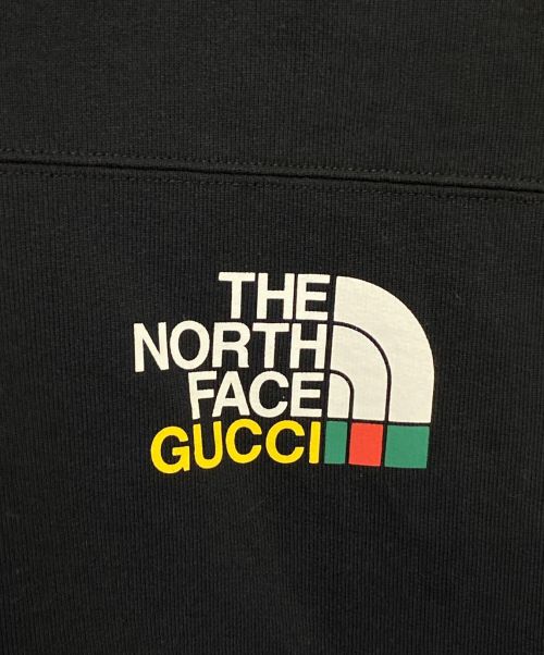 GUCCI（グッチ）GUCCI×THE NORTH FACE (グッチ×ザノースフェイス) プリントスウェットシャツ ブラック サイズ:Lの古着・服飾アイテム