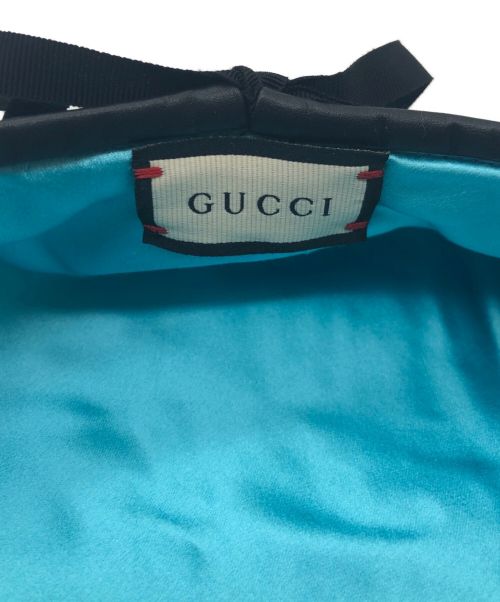 GUCCI（グッチ）GUCCI (グッチ) スパンコールベレー帽 ベージュ×スカイブルー サイズ:Mの古着・服飾アイテム