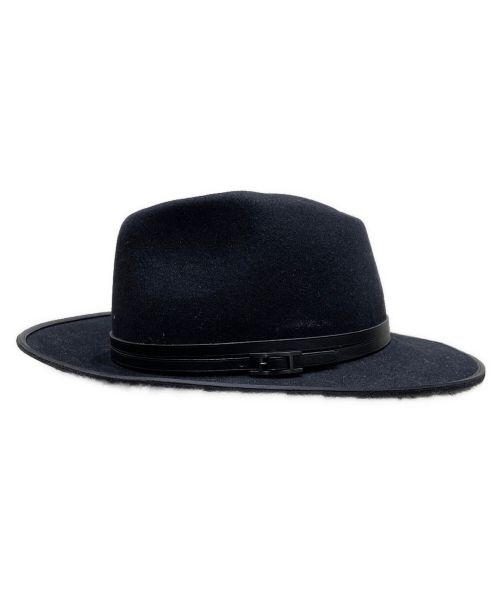 HERMES（エルメス）HERMES (エルメス) Beaubourg hat ブラック サイズ:59の古着・服飾アイテム