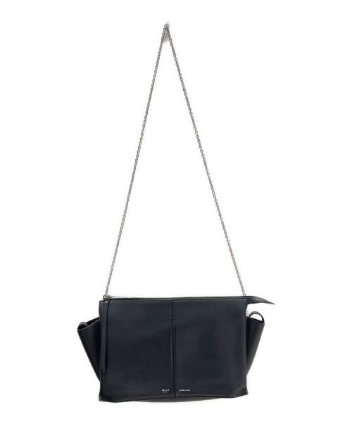CELINE（セリーヌ）CELINE (セリーヌ) チェーンショルダーバッグ ブラックの古着・服飾アイテム