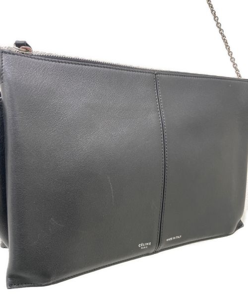 CELINE（セリーヌ）CELINE (セリーヌ) チェーンショルダーバッグ ブラックの古着・服飾アイテム