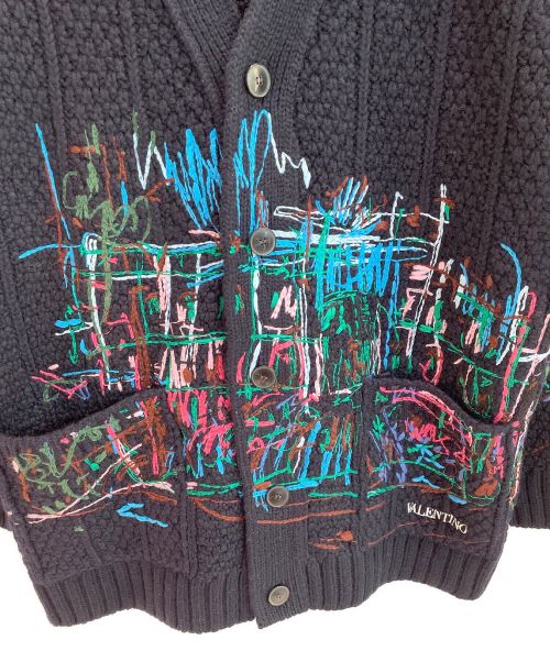 VALENTINO（ヴァレンティノ）VALENTINO (ヴァレンティノ) 20AW VALENTINO CARDIGAN ワイドカーディガン ネイビー サイズ:Sの古着・服飾アイテム
