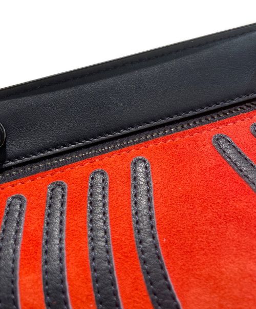 FENDI（フェンディ）FENDI (フェンディ) スモールドットコムクリックチューレ 2wayショルダーバッグ ネイビー×レッドの古着・服飾アイテム