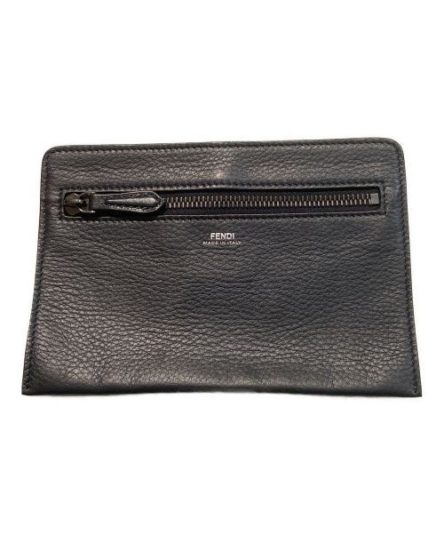 FENDI（フェンディ）FENDI (フェンディ) スモールドットコムクリックチューレ 2wayショルダーバッグ ネイビー×レッドの古着・服飾アイテム