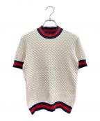 GUCCIグッチ）の古着「シェリーライン半袖ニット」｜ホワイト