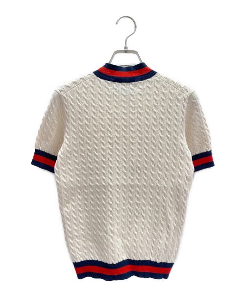 GUCCI（グッチ）GUCCI (グッチ) シェリーライン半袖ニット ホワイト サイズ:ＸＳの古着・服飾アイテム