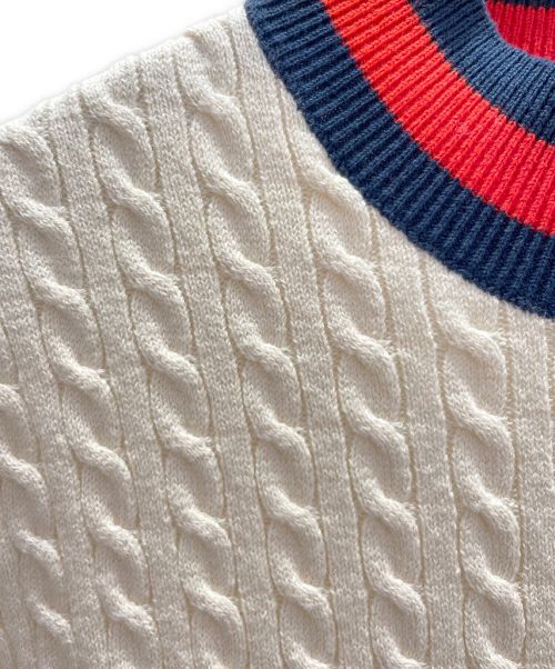 GUCCI（グッチ）GUCCI (グッチ) シェリーライン半袖ニット ホワイト サイズ:ＸＳの古着・服飾アイテム