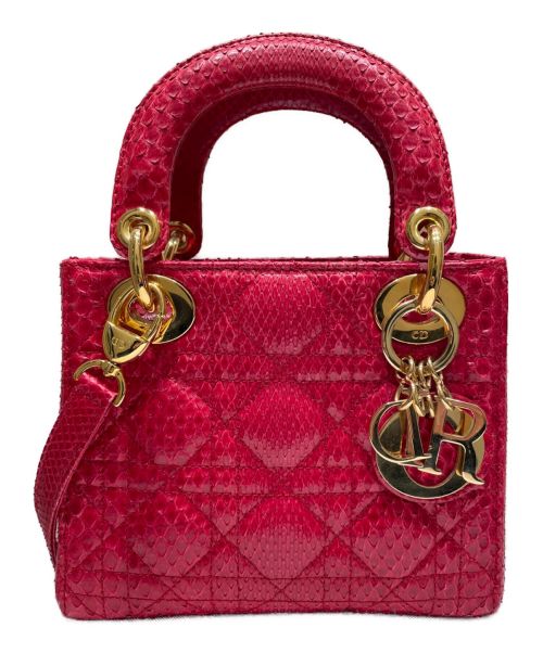 Christian Dior（クリスチャン ディオール）Christian Dior (クリスチャン ディオール) レディディオールミニ レッド サイズ:ミニの古着・服飾アイテム