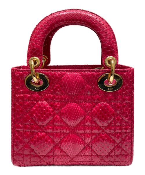 Christian Dior（クリスチャン ディオール）Christian Dior (クリスチャン ディオール) レディディオールミニ レッド サイズ:ミニの古着・服飾アイテム