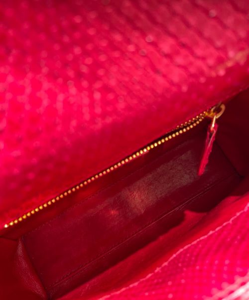 Christian Dior（クリスチャン ディオール）Christian Dior (クリスチャン ディオール) レディディオールミニ レッド サイズ:ミニの古着・服飾アイテム