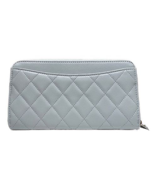 CHANEL（シャネル）CHANEL (シャネル) マトラッセ クラシック ロング ジップ ウォレット ライトグレー サイズ:- 未使用品の古着・服飾アイテム