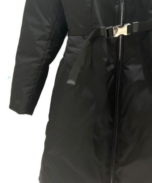 PRADA（プラダ）PRADA (プラダ) Re-Nylon フーデッド ダウンコート ブラック サイズ:38の古着・服飾アイテム