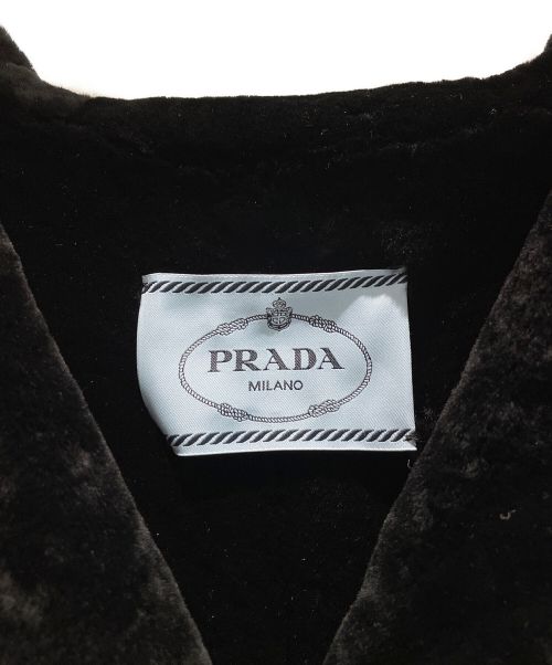 PRADA（プラダ）PRADA (プラダ) ファーナイロンコーチジャケット ブラック サイズ:38の古着・服飾アイテム