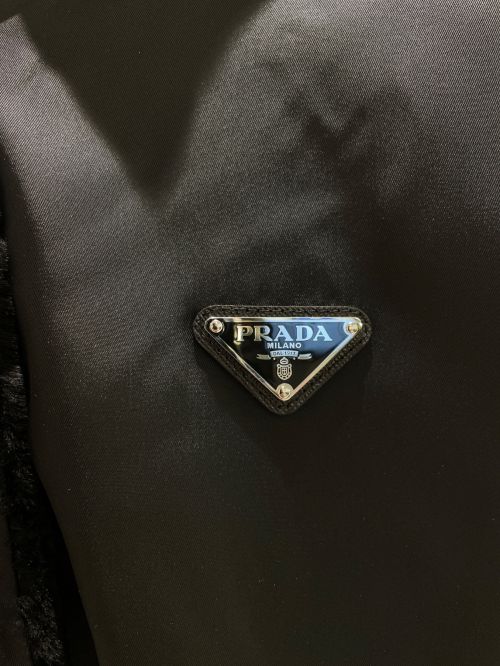 PRADA（プラダ）PRADA (プラダ) ファーナイロンコーチジャケット ブラック サイズ:38の古着・服飾アイテム