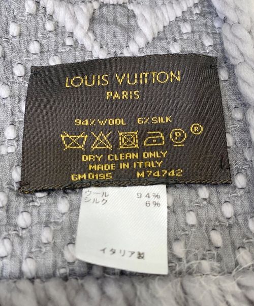 LOUIS VUITTON（ルイ ヴィトン）LOUIS VUITTON (ルイ ヴィトン) エシャルプ・ロゴマニア シルバーの古着・服飾アイテム