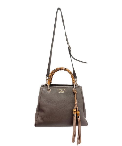 GUCCI（グッチ）GUCCI (グッチ) バンブーショッパー グレージュの古着・服飾アイテム