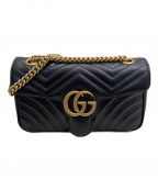 GUCCIグッチ）の古着「GGマーモントキルティング ショルダーバッグ」｜ブラック