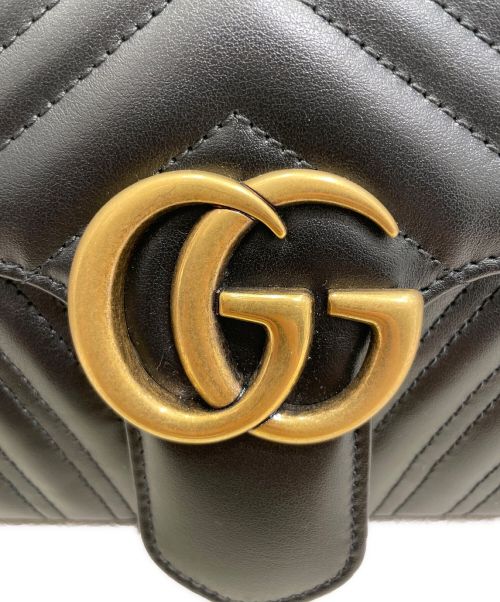 GUCCI（グッチ）GUCCI (グッチ) GGマーモントキルティング ショルダーバッグ ブラック サイズ:-の古着・服飾アイテム