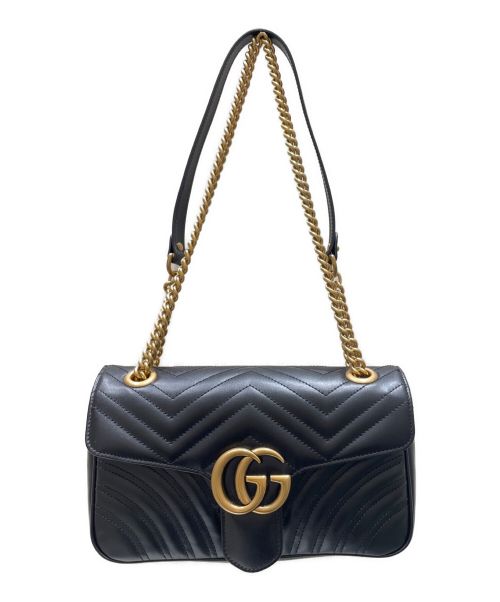 GUCCI（グッチ）GUCCI (グッチ) GGマーモントキルティング ショルダーバッグ ブラック サイズ:-の古着・服飾アイテム