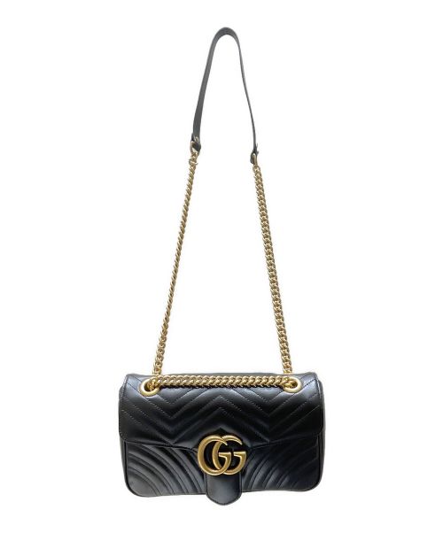 GUCCI（グッチ）GUCCI (グッチ) GGマーモントキルティング ショルダーバッグ ブラック サイズ:-の古着・服飾アイテム