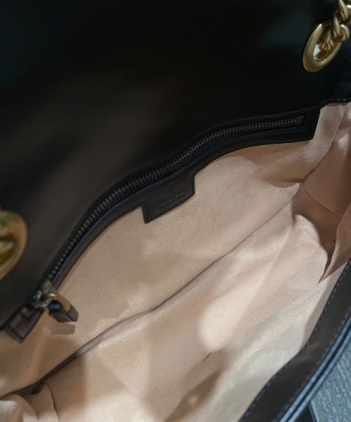 GUCCI（グッチ）GUCCI (グッチ) GGマーモントキルティング ショルダーバッグ ブラック サイズ:-の古着・服飾アイテム