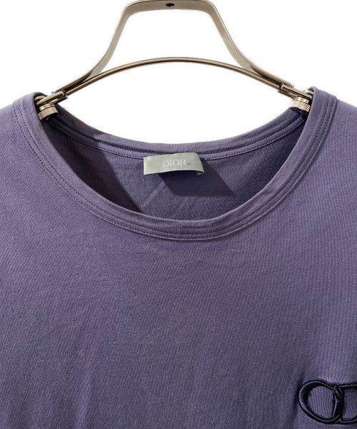 Christian Dior（クリスチャン ディオール）Christian Dior (クリスチャン ディオール) CDロゴコットンTシャツ パープル サイズ:XLの古着・服飾アイテム