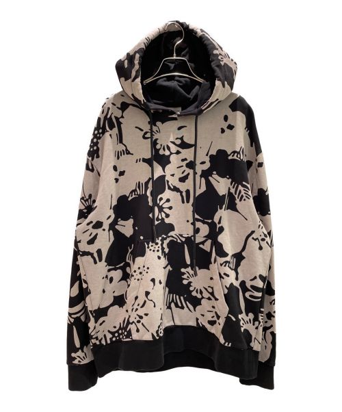 MONCLER（モンクレール）MONCLER (モンクレール) MAGLIA CON CAPPUCCIO ブラック×グレー サイズ:XLの古着・服飾アイテム