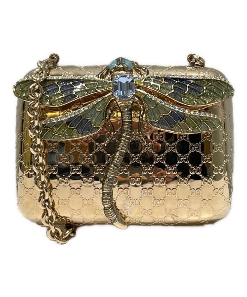 GUCCI（グッチ）GUCCI (グッチ) トンボゴールドチェーンショルダーバッグ ゴールド サイズ:-の古着・服飾アイテム