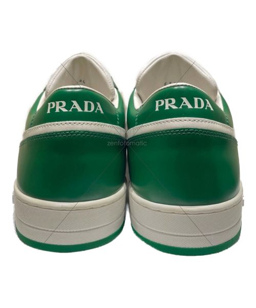 PRADA（プラダ）PRADA (プラダ) ダウンタウン レザー スニーカー グリーン サイズ:7 1/2の古着・服飾アイテム