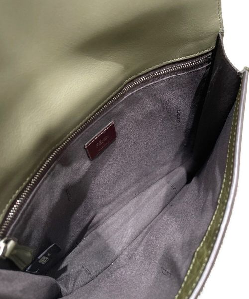FENDI（フェンディ）FENDI (フェンディ) フラット バゲット ミディアム バッグ グリーン サイズ:-の古着・服飾アイテム