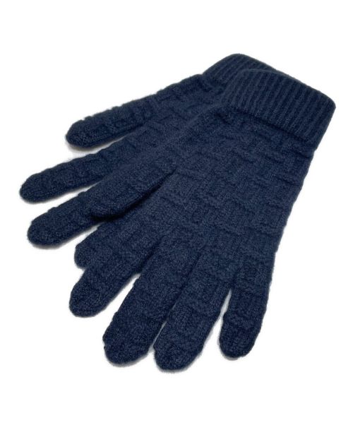 HERMES（エルメス）HERMES (エルメス) Hデコンストリュイ手袋 ネイビー サイズ:Mの古着・服飾アイテム