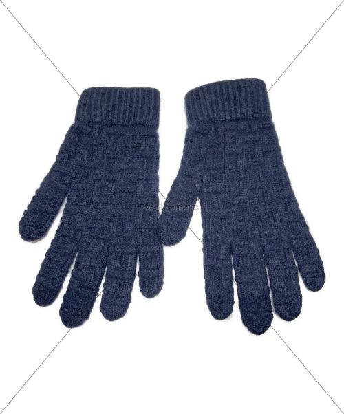 HERMES（エルメス）HERMES (エルメス) Hデコンストリュイ手袋 ネイビー サイズ:Mの古着・服飾アイテム