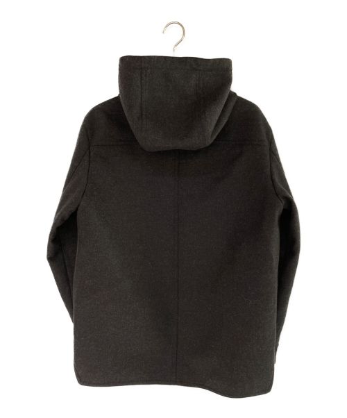 HERMES（エルメス）HERMES (エルメス) レザー切り替えフーディブルゾン ブラック サイズ:50の古着・服飾アイテム