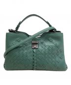 BOTTEGA VENETAボッテガベネタ）の古着「ナポリスモールハンドバッグ」｜グリーン