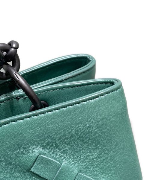 BOTTEGA VENETA（ボッテガベネタ）BOTTEGA VENETA (ボッテガベネタ) ナポリスモールハンドバッグ グリーンの古着・服飾アイテム