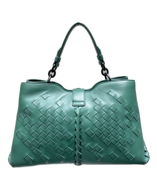 BOTTEGA VENETA（ボッテガベネタ）BOTTEGA VENETA (ボッテガベネタ) ナポリスモールハンドバッグ グリーンの古着・服飾アイテム